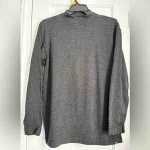 Cypress Work Hard Heather Gray Long Sleeve Mock Neck Pullover Top, Sz: Medium